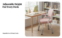 Support Ergonomic Student Seat High-Density Foam Cushion Adjustable Ergonomic Writing Chair Breathable Mesh Back children's Furniture Stable 4-Leg Base for Students, Kids 5-13, Parents, Study Room, Bedroom, Home