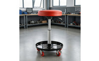 Heavy-Duty Mechanic Stool with Tool Tray Storage Comfortable Mechanic Stool with Tool Tray Long-Lasting Low-Height for Car Detailers, Workshop