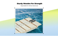 Wooden Ice Sled Sturdy Sled for Kids Outdoor Winter Play