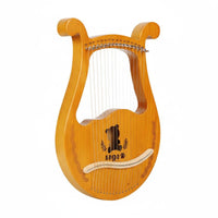 Wooden Lyre Harp Selected Wood String Instrument Warm and Pleasant Tone Beginner Learning Instrument for Beginners, Meditation
