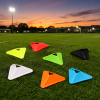 Football Training Cones, Flexible Triangular Disc Marker Cones 18cm PE Sports Equipment for Agility