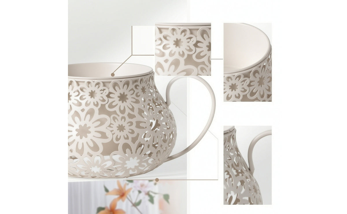 Teapot Planter Decorative Teapot Flower Pot Hollow Flowerpot for Garden, Courtyard, Living Room