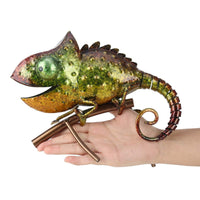 Metal Chameleon Chameleon Sculpture Decorative Garden Ornament for Patio, Yard