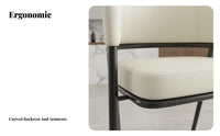 With Armrests Upholstered Dining Armchair Elegant Design Dining Armchair Ergonomic spine supportrest Single Seat Minimalist design for Adults, Homeowners, Business Owners, Kitchen, Living Room, Bedroom, study niche