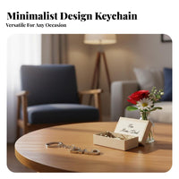 MOM DAD Keychain Mother's Day Gift Letter Key Fob Zinc Alloy