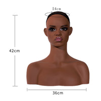 Mannequin Head with Styling Display Mannequin Head with Shoulders Professional for Cosplayers