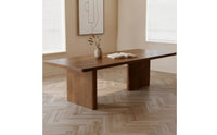 Natural Grain Solid Wood Dining Table Minimalist Wooden Dining Table Sturdy for Families, Kitchen, Study