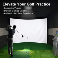 Golf Simulator Screen 3m, High Impact Golf Projection Screen for Home Golf Screen, Sturdy Single Layer Golf Impact Screen