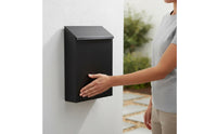 Wall-Mounted Mailbox Lockable Wall Mounted Mailbox Metal Letterbox Easy Installation Locking Metal Letterbox Sturdy Duty
