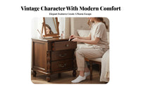 Vintage and appearance Multi-Drawer Vanity with Mirror Space-Saving Dressing Table Large Storage Capacity Makeup Desk Integrated Design for Teen young women, Apartment Dwellers, grown-ups, spacious Closet