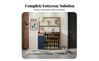 All-in-Single Design Shoe Rack with Coat Hanger Multi-Functional Coat Rack with Shoe Storage Space-Saving Household Furniture Large Capacity for Apartment Dwellers, Homeowners, Families, Hallway, Foyer, Mudroom, Bedroom