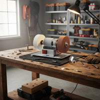 Mini Bench Grinding Pure Copper Motor Dual Wheel Benchtop Compact Size Electric Polishing Machine for Hobbyists, Workshop, Garage, Craft Room