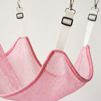 Hanging Cat Bed and Breathable Cat Hammock, Reversible Double Sided Swing for Indoor Cats, Pet Cage Accessory with Secure Mounting Cage Hooks