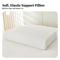 Knitted Cotton Cover Beauty Bed Pillow Ergonomic Support Massage Table Headrest Skin-Friendly for Beauticians, Shampoo Station, Home, Office