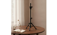 Desktop Mannequin Head Tripod Adjustable Hairpiece Stand with Clamp Compact Hairpiece Stand with Tripod Base Stable for Home Practice