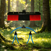 Multi-Outlet Water Fed Pole Brush Dense Bristles Solar Panel Cleaning Brush Connector Fitted Tubed