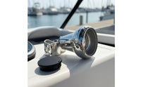 Stainless Steel Steering Knob Polished Silver Boat Steering Knob Metal Clamp Mount Screw-Fastened Bracket