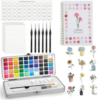 Beginner-Friendly Watercolor Workbook with Paint Case Allcomplete Watercolor Painting Kit with Paper Easy to Use Book Compact for Classroom