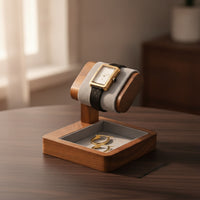 Watch Display Stand with Space-Saving Tray Watch Display Rack Low-Profile for Collectors, Retailers, Dresser, Nightstand, Showcase