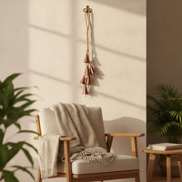 Pleasant Bell Ornament with Rope Loop Rustic Bell Cluster with Rope Charming Hanging Wind Chime Lightweight for Porch
