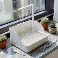 Automatic Bird Bath with Shower, Portable Pet Bird Bath and Bird Shower Basin, Waterfall Shower Tray for Parrot Cockatiel Budgie