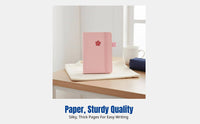 A6 Mini Pocket Notebook, Thick Notepad, Faux Leather Cover, Pen Holder, Multi-Color, 96 Pages