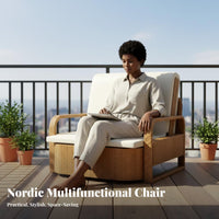 Foldable Design Fold-extendable Single Lounger twofoldUse Sleeper Chair Space-Saving transformable Seating Multi-Functional for Apartment Dwellers, Office Workers, Students, Small Spaces, Living Room, Bedroom
