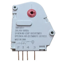 208-240V Refrigerator Defrost Timer 50/60Hz White Plastic Defrost Timer Red Knob Appliance Part