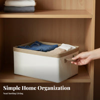 Compartmentalized Clothing Container Stackable Wardrobe storage container With Handles