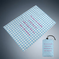 Picnic Blanket and Camping Mat for Outdoor Use, Waterproof Mat with Carry Bag and Carabiner, Polyester Fiber Beach Blanket, Portable Beach Mat