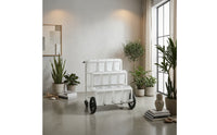 Mobile Flower Cart with Buckets Sturdy Flower Cart with Wheels Outdoor Indoor for Florists