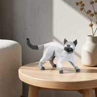 DIY 3D Cat Paper Sculpture Model Craft Kit