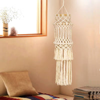 Handmade Macrame Lampshade Bohemian Tassel Lampshade Fringe Boho Light Cover Handwoven for Reading Corner
