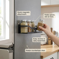Cabinet and Carbon Steel Kitchen Fridge Rack for Students, Multi-Functional Side Storage Shelf and Refrigerator