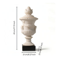 Vase with Lid Ornate Vase with Pedestal Antique Classical Looking Urn for Homeowners, Grand Lobby