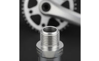 2 Pieces Bike Pedal Axle Chrome Molybdenum Steel Crank Arm Thread Protector Left and Right Marked for Riders with Wide Hips, Cyclists