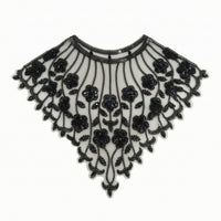 Collar Applique Floral False Collar Neckline Trim Mesh Accessory Elegant for Crafters, Dressmaking, Sewing Projects