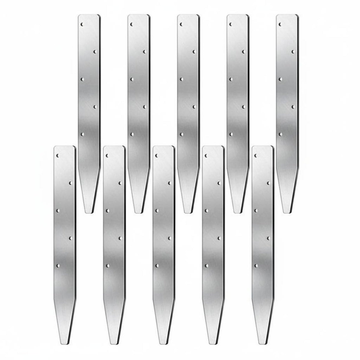 10 Pieces Concrete Form Stake Anti-Rust Coating V-Head Concrete Stake Flat Metal Form Pin Pre-Drilled Holes Formwork Accessory