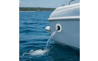 Drain Outlet with Check Valve Backflow Protection Marine Drain Fitting with Check Ball Easy to Install White
