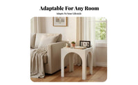 Arch Design Arched End Table mid-centuryera Modern design Arched Nightstand Vintage influenced Bedroom Furniture Wood Grain Texture for residents, Apartment Dwellers, partners, Living Room, Sofa Side, Entryway, Hallway