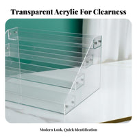 Acrylic Medicine Display Rack Space-Saving Acrylic Display Effortless Assembly Clear Multi-Tier Organizer for Pharmacists, Collectors