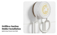 Drilldrill-Less Suction Cup Basin Hanger Removable Bathroom Accessory Easy Installation Wall Hook Space-Saving for Renters, Homeowners, Families