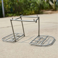 Foldable Motorcycle Cargo Rack Adjustable Rear Carrier with Side Platforms Sturdy Cargo Carrier Shelf Secure for Commuters