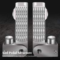2 Pieces Anti-Slip Electric Scooter Rear Pedals Easy Installation Aluminum Alloy Foot Pegs Heavy Duty