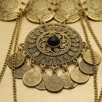 Dangling Coins Coin Tassel Waist Chain Statement Piece Belly Dance Waist Chain Vintage Design Boho Belly Dance Belt Metal Alloy for Beach, Festival