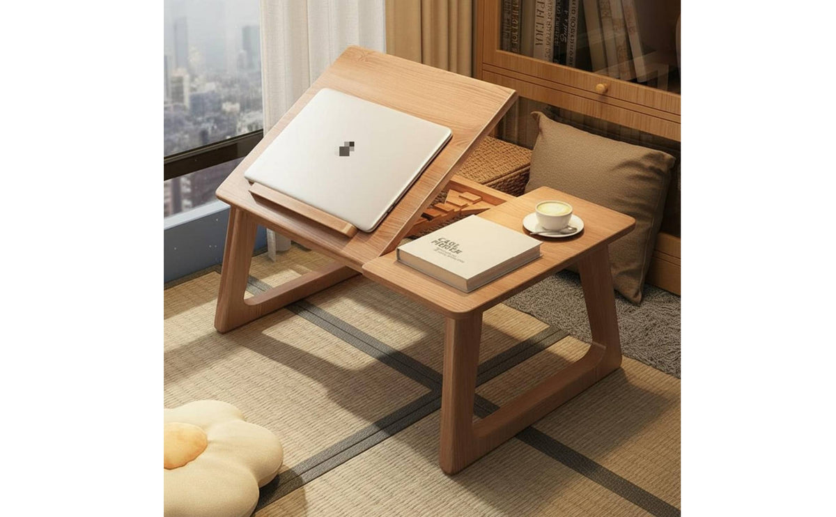 Foldable Folding Tatami Table Multiuse Japanese Design Floor Table Sturdy Home Furniture for Balcony