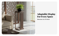 New Chinese aesthetic Multi-Tier Bamboo Display Rack Floor-Standing upright Planter Rack tranquil Inspired Design Plant Stand Space-Saving for Bonsai lovers, Home Decorators, Collectors, Living Room, Balcony, Bedroom, Office