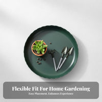Round Plant Saucer Thickened Round Plant Tray Non-Slip Pot Tray for Gardeners, Homeowners, Outdoor, Balcony, Windowsill