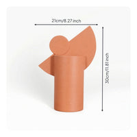 Resin Vase Sculptural Vase with Geometric Elements Vases Modern Minimalist for Tabletop, Living Room