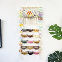 Wall-Mounted Hanging Organizer with Net for Hair Clips and Children's Items, 6 Layers, Cotton, Modern Simple Style